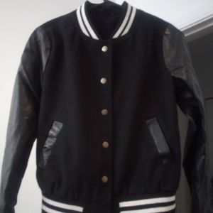 Women's Black Varsity Jacket